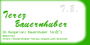 terez bauernhuber business card